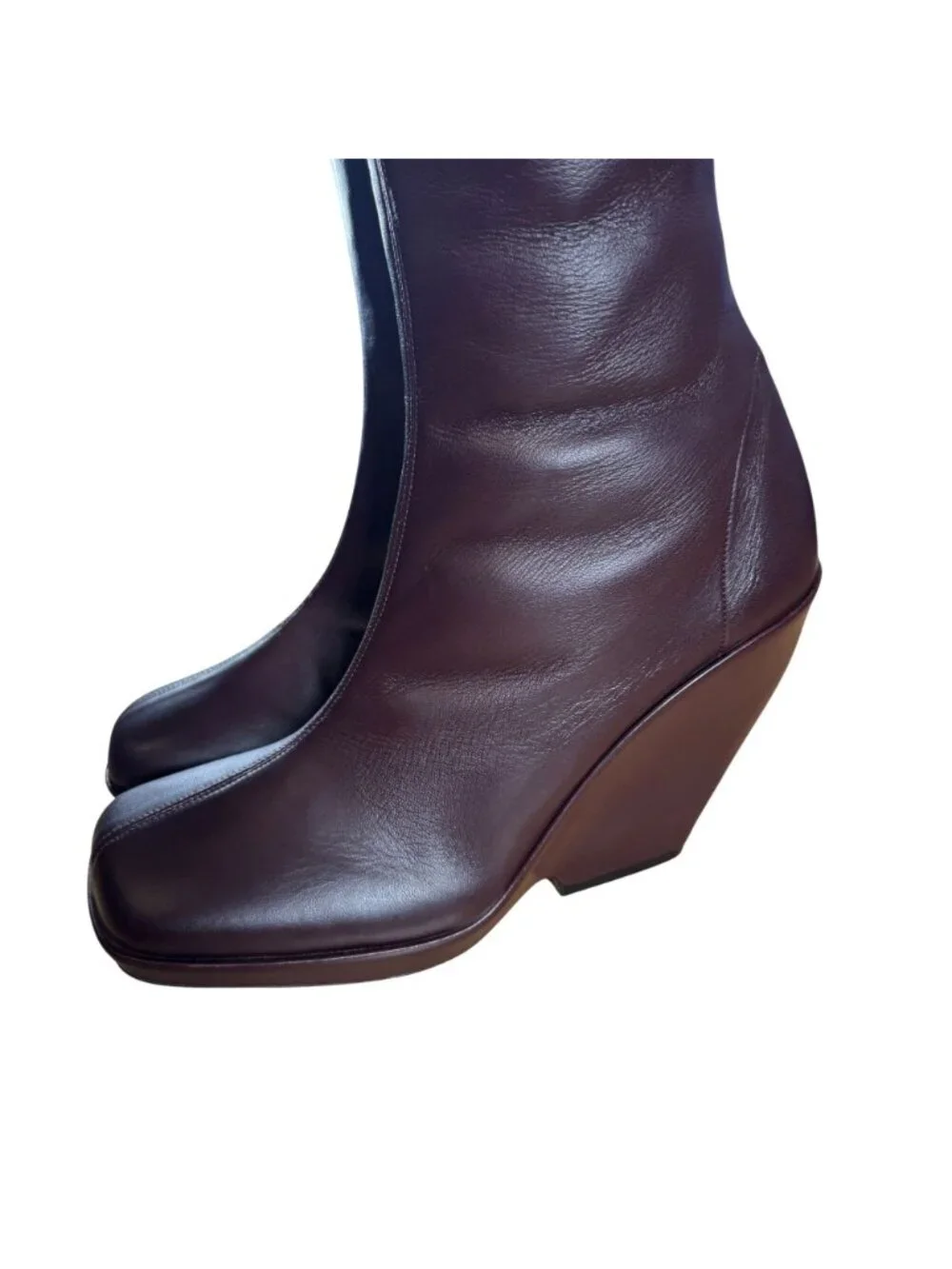Khaite Morgan Over The Knee Boots Deep Wine Maroon Red Size 41